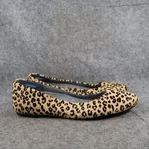 Dr Scholls Shoes Womens 9 Ballet Flats Animal Print Fur Slip On Round Toe Casual
